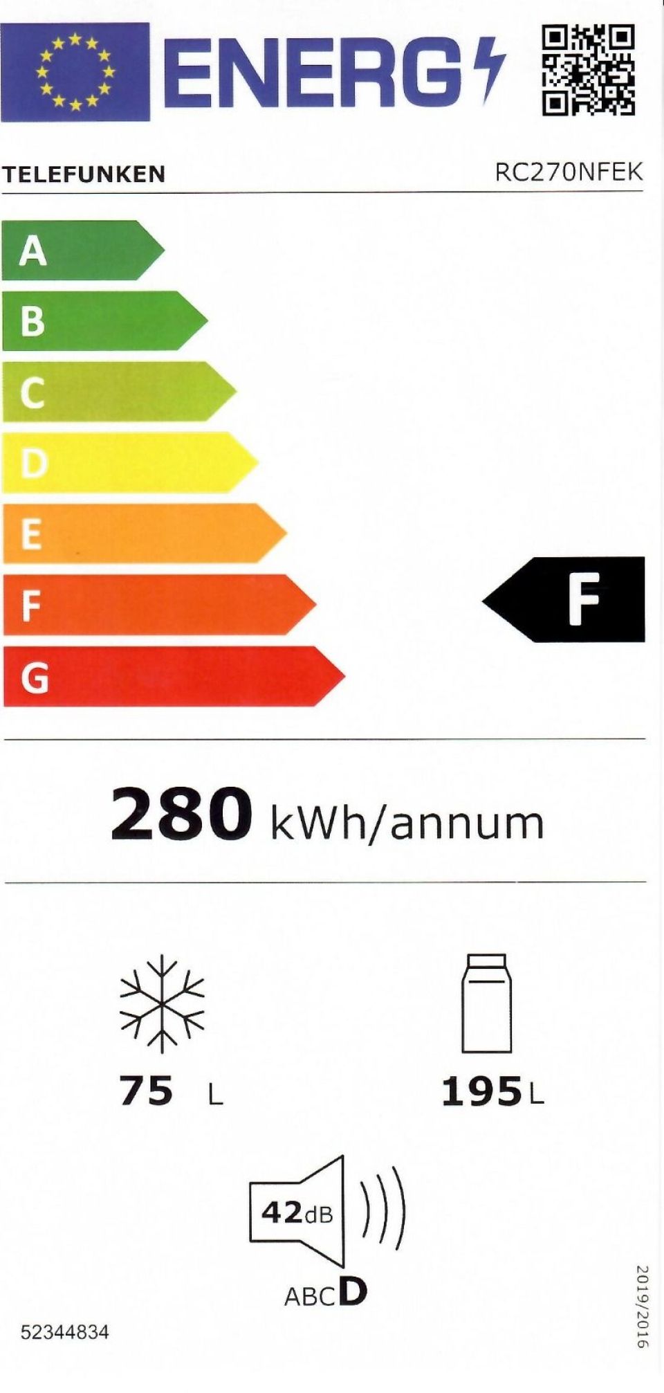 ETIQUETTE RC270NFEK.